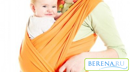Трикотажный шарф-слинг будет полезен для новорожденных и до полугода
